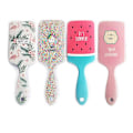 Miniatyrbillede 2 af 5: Hårkam Udredningsbørste Luftpudebørste Salon Frisør Straight Krøllet Hårkam Kvinder Paddle Udreder Hårbørste Flamingo