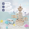 Miniatyrbild 2 av 5: 3D Träpussel För Vuxna Leksaksflygplan Aktiviteter För Barn, Musikdosor Julklapp Till Flickor