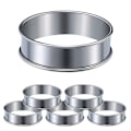 Miniatyrbillede 1 af 5: stk. Engelske Muffin Ringe Crumpet Ringe Rustfrit Stål Dobbeltvalsede Kageforme Muffins Kageforme Non-stick Metal Runde Ringforme til