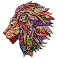 Miniatyrbillede 1 af 5: Unik Form Træpuslespil Jigsaw DIY Hjernetræning Pædagogisk Legetøj Lion A3