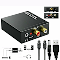 Miniatyrbillede 1 af 5: Digital Optisk Koaksial Til Analog Rca Lydkonverter Adapter