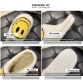 Miniatyrbild 4 av 4: Smiley tofflor, retro mjuka plysch lätta tofflor slip-on mysiga inomhus utomhus tofflor Blue 8-9