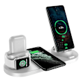Miniatyrbillede 1 af 3: Trådløs oplader kompatibel med IPhone 12 Pro Max 11 Xs Max 8 Plus 10W hurtig opladningsplade kompatibel med Apple-opladere (Hvid)