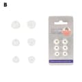 6x silikonöronsnäckor för Bowers & Wilkin PI8 (Small, Medium, Large) White