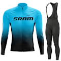Pikkukuva 1 / 5: SRAM Pro Syksy Pyöräilypaita Setti Pyöräilyurheiluvaatteet Puku MTB Uniform Ropa Ciclismo Maantiepyörä Vaatteet Bicicleta Pitkät Bib-housut Auburn M Auburn