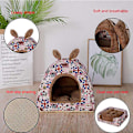 Miniatyrbild 2 av 4: 1 st Kennel Hundsäng Avtagbar Vikbar Katt Hus Varmt Mjukt Näste Fyra Säsonger Universal L