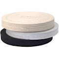 Miniatyrbillede 5 af 7: 45 meter linned twill tape naturlig bomuldstape bånd syning zigzag rulle til syning kjolefremstilling håndværk kjolefremstilling sort 2cm