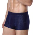 Miniatyrbild 1 av 5: Bamboowear Bambu Boxerkalsonger Herr Mikrofiber Boxer Briefs Underkläder Kompression Stretch Blue L