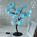 Miniatyrbillede 1 af 4: Bonsai Træ Lys Træ Led Blomst Rose Lys Justerbare Grene Til Rumdekoration Og Gave Blue AU