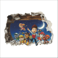 Miniatyrbild 1 av 3: Väggdekaler 3D Trasig Vägg Tecknad Paw Patrol Barnrum