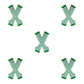 Miniatyrbillede 1 af 5: 1/2/3/5 Knæhøje Strømper til Tykke Lår Lette at Bære og Gør Grønne og Hvide 5Set green and white