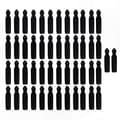 Svarta PVC-dammskydd för spritpipar - 50-pack flasktillbehörssats 4