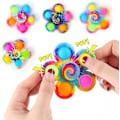 Pikkukuva 4 / 5: 4 kpl pop fidget spinner -leluja, tie-dye popper pop bubble spinner -setti