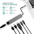Miniatyrbillede 3 af 5: USB HUB C HUB Til Multi USB 3.0 HDMI-kompatibel Adapter Kompatibel med MacBook Pro C HUB|Type-C Adapter