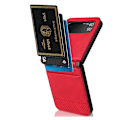 Miniatyrbillede 2 af 4: PU Læder Etui til Samsung Galaxy Z Flip 3 5g Red