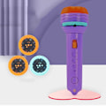 Miniatyrbillede 2 af 3: Diaprojektor Lommelygte Pædagogisk Læring Godnat Sjov Legetøj Projektor Lommelygte Til Børn Purple Flashlight Plus 3 Cards