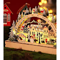 Miniatyrbillede 2 af 5: LED Lysende Julelandsby Butikscenter Vinduesdekorationer