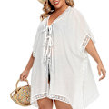 Miniatyrbild 3 av 5: Oversized Dam Kaftan Strandkläder Halv Ärm Bikini Överdrag