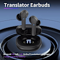 Pikkukuva 2 / 5: Käännöskuulokkeet Langattomat Bluetooth-kääntökset 144 kielellä, Bluetooth 5.3, Pitkä akun kesto - B11 Modely Black