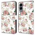 Miniatyrbild 1 av 5: [LCS]För Samsung Galaxy S25 Edge Läderfodral Mönstertryck Plånboksställ Flip Telefonfodral Multicolor Peony