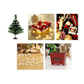 Miniatyrbillede 2 af 5: Mini Kunstigt Juletræ til Skrivebord 45cm Julepynt GOLD