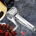 Manual Cheese Grater with Razor-Sharp Blades and Ergonomic Handle for Perfect Grating Results - Easy to Use and Clean Silver silver A