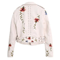 Miniatyrbillede 4 af 4: Floral Night Læderjakke Dame Faux Læderjakker Casual Kort Frakke Til Forår Efterår Og Beige M