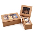Miniatyrbillede 4 af 4: 10 stk. 2/4/6 Hullers Kraft Papir Cupcake Emballageæske Muffin Bryllupsfest Etui Holder Æske