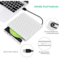 Pikkukuva 3 / 4: Ulkoinen CD/DVD-asema, Kingbox USB 3.0 Type C Kevyt