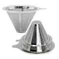 Miniatyrbilde 6 av 10: Kaffefilter i rustfritt stål, multifunksjonell dobbeltlags filtertrakt, gjenbrukbare kaffebryggeverktøy Medium