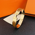 Miniatyrbillede 1 af 4: H-Armbånd, 18KH Alfabet Lås til Mænd og Kvinder, Rustfrit Stål Armbånd Par Armbånd, Rosaguld og Rose Gold and Curry