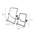 Miniatyrbild 5 av 5: Universell Metall Tabletthållare För Ipad Samsung Hållare Tabletstativ Fällbart Skrivbord Flexibelt Telefonstativ Small