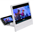 Miniatyrbillede 2 af 2: 3x Zoom Forstørrelsesglas Skærm Foldbar HD Forstærker Smartphone Holder White