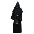 Miniatyrbild 1 av 3: Unisex halloween-dräkt med huva, mantel, cosplay, munkdräkt a Black 2xl