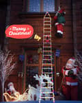 Miniatyrbild 4 av 4: [LCS]3M Christmas Ladder Lights with Santa - 338 LED Christmas Lights, 8 Lighting Modes, Timer Memory Function, Mains Powered (Multicolor)