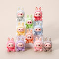 Miniatyrbillede 10 af 11: Labubu Macaron Udvalgt Mini Dukke Blind Box Candy Farve Håndlavet Model Skrivebord Udsøgt Ornament Mystisk Boks Perifere Gaver Random 1 pcs