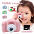 Miniatyrbillede 1 af 4: Børne HD Digitalkamera 2 Tommer Manuelt Enkelt Linse Kamera USB Genopladeligt 800w Pixels Videokamera Blue 16G Memory Card