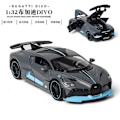 Pikkukuva 1 / 5: 1:32 Bugatti Veyron metalliseos automalli lelu (harmaa)
