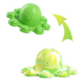 Miniatyrbillede 1 af 3: Vendbar Blæksprutte Fidget Farve Tie Dye Silikone Sensorisk Dekompressionslegetøj green