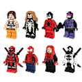 Miniatyrbillede 1 af 5: Superhelte Børn Multifunktionelle Byggeklodser Læringsbord Tidlig Uddannelse Puslespil Partikler Set Of 8