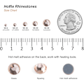 Miniatyrbilde 4 av 4: 600 stk Hotfix Champagne Rhinestones for Håndverk, SS30 (6.3-6.5 mm) Champagne SS30 Champagne
