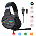 Miniatyrbilde 2 av 5: F16 RGB Gaming Headset, Kablet Headset For Datamaskin Laptop Nettbrett