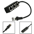 Pikkukuva 1 / 5: Perhe Ethernet RJ45 Kaapelisovitin 1 Uros 3 Naaras Jakaja P