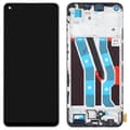 Til Realme 11 4G (159.9x73.3x7.95mm) Grade C LCD-skærm og Digitizer-samling + Rammedel (TFT Tec