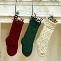 Miniatyrbild 2 av 5: 3 st Stickade Julstrumpor Jultomte Presenthållare Jul Väggdekorationer Ornament