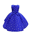 Pikkukuva 4 / 4: Tyttöjen Joulu Pilkullinen Syntymäpäivä Prinsessa Mekko Halloween Karnevaali Asu blue 110