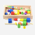 Miniatyrbild 3 av 5: Geometriskt Färgspel i Trä för Matematikinlärning, Pedagogiskt Leksak för Bebisar och Småbarn