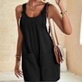 Miniatyrbilde 4 av 5: Solid Overalls Løse Shorts Jumpsuit Personlig Kul Stil Hudvennlige Shorts For Daglig Bruk Ferie Shopping Fritid Lyseblå L Light Blue