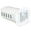 Miniatyrbillede 4 af 4: 5 Port USB 2.0 Hub Tour Kompatibel med Mac og PC Multi-socket Adapter (WHI