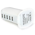 Miniatyrbillede 4 af 4: 5 Port USB 2.0 Hub Tour til Mac og PC Multi-socket Adapter (WHI